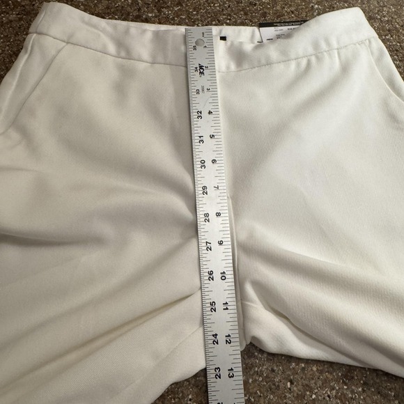 Worthington Pants Women 4 JCPenney Ivory Lined Wide Leg Dress Slacks Work Office - Picture 6 of 8